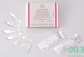 Troge Medical Лезвия для скальпеля, хирургические стерильные одноразовые, размеры 10-26