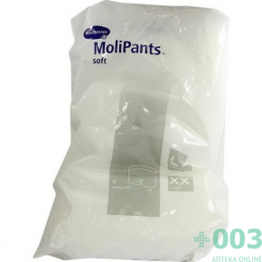 MoliPants Soft  Удлиненные эластичные штанишки для фиксации прокладок, размер ХХL, 5 шт. (МолиПанц Софт)
