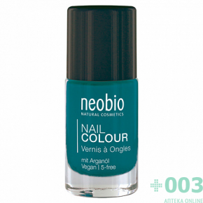 Необио (Neobio) Лак для ногтей №09 5-FREE, с аргановым маслом. "Драгоценная бирюза"  8мл