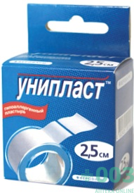 Лейкопластырь УНИПЛАСТ 2,5х500 нетканый
