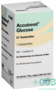 Accutrend Glukose (Аккутренд) тест-полоски для определения уровня глюкозы 25 шт
