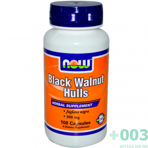 Нау Фудс Черный орех (Black Walnut Hulls (Блек Волнат)) 500 мг №100 капс