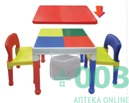 Superplastik Детский квадратный столик с 2-мя стульчиками